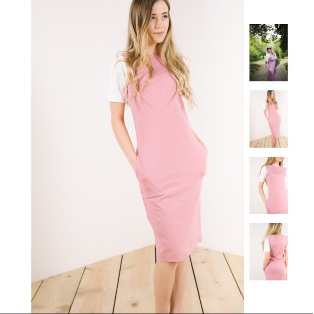 Blush bodycon dress